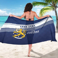 Personalized Finland One Nation One Culture Sarong A Crowned Lion with Flag