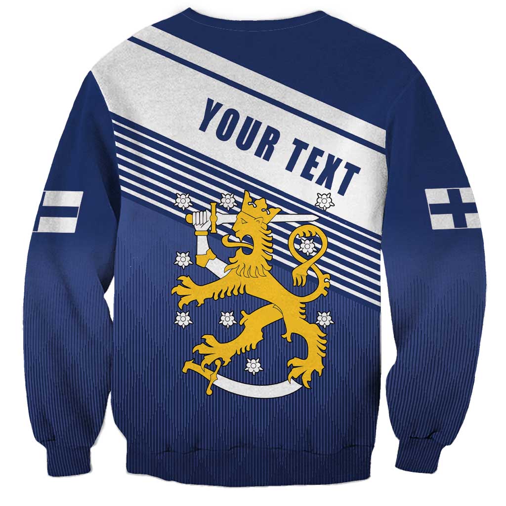 Personalized Finland One Nation One Culture Sweatshirt A Crowned Lion with Flag