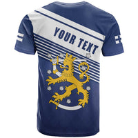 Personalized Finland One Nation One Culture T Shirt A Crowned Lion with Flag