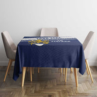 Personalized Finland One Nation One Culture Tablecloth A Crowned Lion with Flag