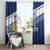 Personalized Finland One Nation One Culture Window Curtain A Crowned Lion with Flag