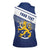 Personalized Finland One Nation One Culture Women Sleeveless Polo Shirt A Crowned Lion with Flag