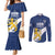 Custom Finland Football We are Champions Couples Matching Mermaid Dress and Long Sleeve Button Shirt Huuhkajat with Finnish Folk Paterns