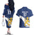 Custom Finland Football We are Champions Couples Matching Off The Shoulder Long Sleeve Dress and Hawaiian Shirt Huuhkajat with Finnish Folk Paterns