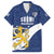 Custom Finland Football We are Champions Family Matching Off Shoulder Maxi Dress and Hawaiian Shirt Huuhkajat with Finnish Folk Paterns
