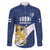 Custom Finland Football We are Champions Family Matching Short Sleeve Bodycon Dress and Hawaiian Shirt Huuhkajat with Finnish Folk Paterns