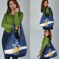Custom Finland Football We are Champions Grocery Bag Huuhkajat with Finnish Folk Paterns