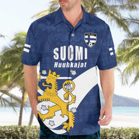 Custom Finland Football We are Champions Hawaiian Shirt Huuhkajat with Finnish Folk Paterns