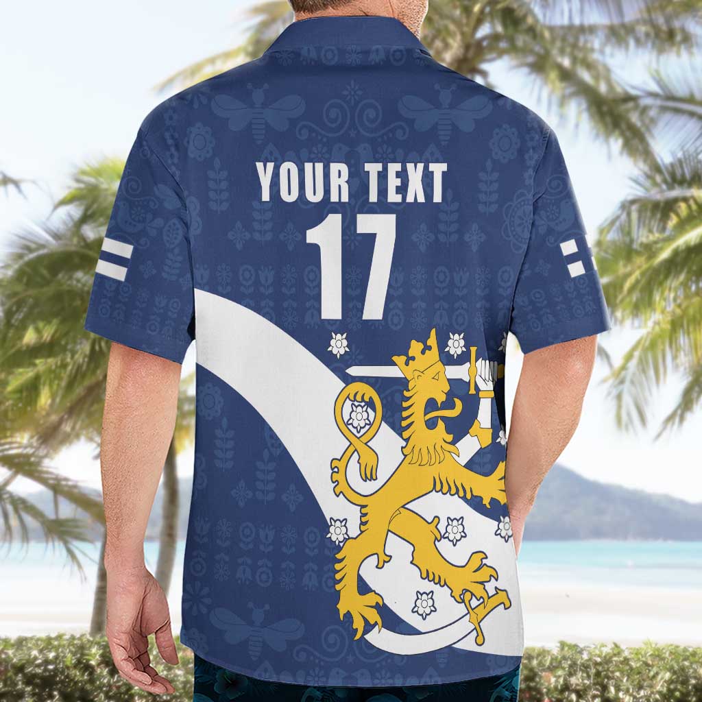 Custom Finland Football We are Champions Hawaiian Shirt Huuhkajat with Finnish Folk Paterns