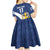 Custom Finland Football We are Champions Kid Short Sleeve Dress Huuhkajat with Finnish Folk Paterns
