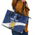 Custom Finland Football We are Champions Leather Tote Bag Huuhkajat with Finnish Folk Paterns