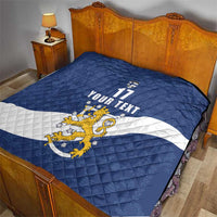 Custom Finland Football We are Champions Quilt Huuhkajat with Finnish Folk Paterns