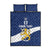 Custom Finland Football We are Champions Quilt Bed Set Huuhkajat with Finnish Folk Paterns