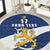 Custom Finland Football We are Champions Round Carpet Huuhkajat with Finnish Folk Paterns