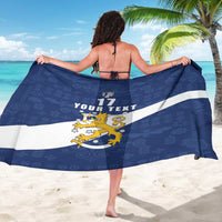 Custom Finland Football We are Champions Sarong Huuhkajat with Finnish Folk Paterns