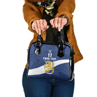 Custom Finland Football We are Champions Shoulder Handbag Huuhkajat with Finnish Folk Paterns