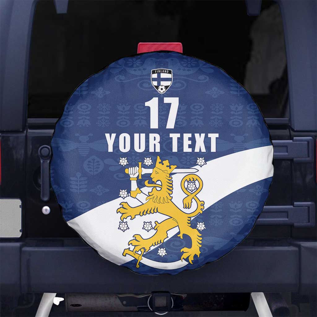 Custom Finland Football We are Champions Spare Tire Cover Huuhkajat with Finnish Folk Paterns