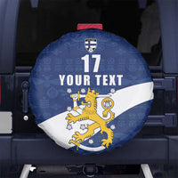 Custom Finland Football We are Champions Spare Tire Cover Huuhkajat with Finnish Folk Paterns