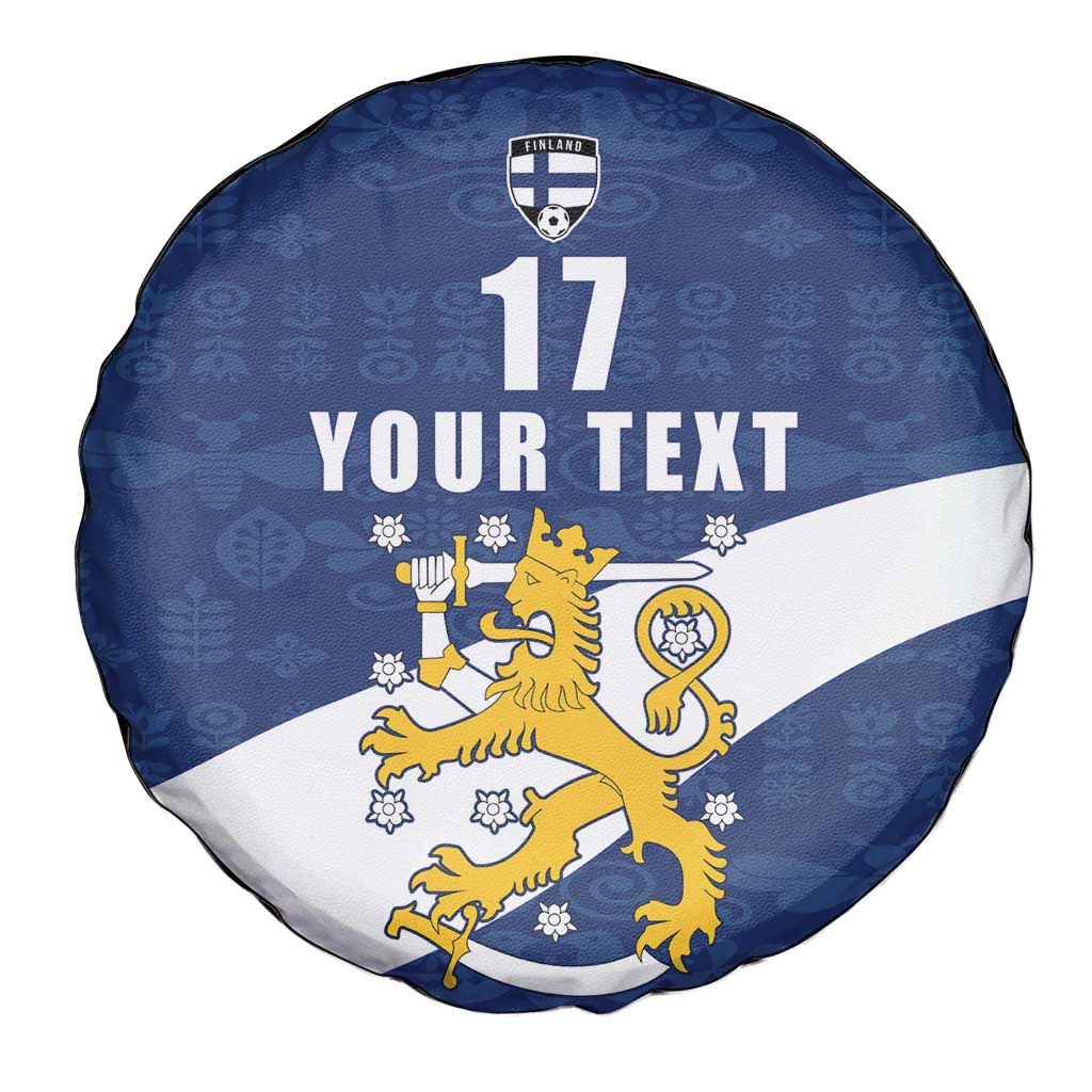 Custom Finland Football We are Champions Spare Tire Cover Huuhkajat with Finnish Folk Paterns