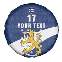 Custom Finland Football We are Champions Spare Tire Cover Huuhkajat with Finnish Folk Paterns