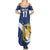 Custom Finland Football We are Champions Summer Maxi Dress Huuhkajat with Finnish Folk Paterns
