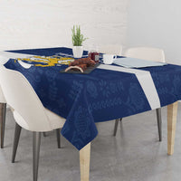 Custom Finland Football We are Champions Tablecloth Huuhkajat with Finnish Folk Paterns