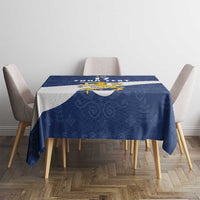 Custom Finland Football We are Champions Tablecloth Huuhkajat with Finnish Folk Paterns
