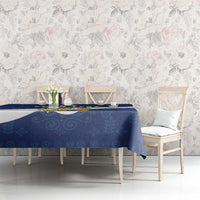 Custom Finland Football We are Champions Tablecloth Huuhkajat with Finnish Folk Paterns