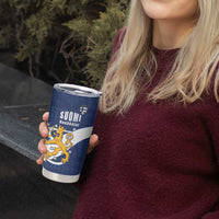 Custom Finland Football We are Champions Tumbler Cup Huuhkajat with Finnish Folk Paterns