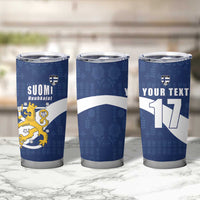 Custom Finland Football We are Champions Tumbler Cup Huuhkajat with Finnish Folk Paterns