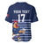 Custom France Football Baseball Jersey Blue Gallic Rooster Mascot