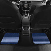 Custom France Football Car Mats Blue Gallic Rooster Mascot