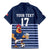 Custom France Football Family Matching Mermaid Dress and Hawaiian Shirt Blue Gallic Rooster Mascot