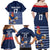 Custom France Football Family Matching Off Shoulder Maxi Dress and Hawaiian Shirt Blue Gallic Rooster Mascot