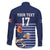 Custom France Football Family Matching Off Shoulder Short Dress and Hawaiian Shirt Blue Gallic Rooster Mascot