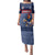 Custom France Football Family Matching Puletasi and Hawaiian Shirt Blue Gallic Rooster Mascot