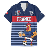 Custom France Football Family Matching Tank Maxi Dress and Hawaiian Shirt Blue Gallic Rooster Mascot