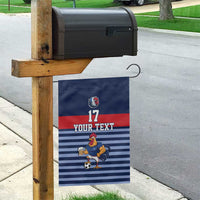 Custom France Football Garden Flag Blue Gallic Rooster Mascot