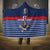 Custom France Football Hooded Blanket Blue Gallic Rooster Mascot