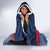 Custom France Football Hooded Blanket Blue Gallic Rooster Mascot