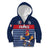 Custom France Football Kid Hoodie Blue Gallic Rooster Mascot