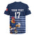 Custom France Football Rugby Jersey Blue Gallic Rooster Mascot