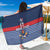 Custom France Football Sarong Blue Gallic Rooster Mascot