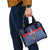 Custom France Football Shoulder Handbag Blue Gallic Rooster Mascot