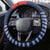 France Football Steering Wheel Cover Blue Gallic Rooster Mascot