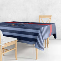 Custom France Football Tablecloth Blue Gallic Rooster Mascot