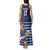 Custom France Football Tank Maxi Dress Blue Gallic Rooster Mascot