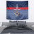 Custom France Football Tapestry Blue Gallic Rooster Mascot
