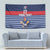 Custom France Football Tapestry Blue Gallic Rooster Mascot