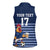 Custom France Football Women Sleeveless Polo Shirt Blue Gallic Rooster Mascot